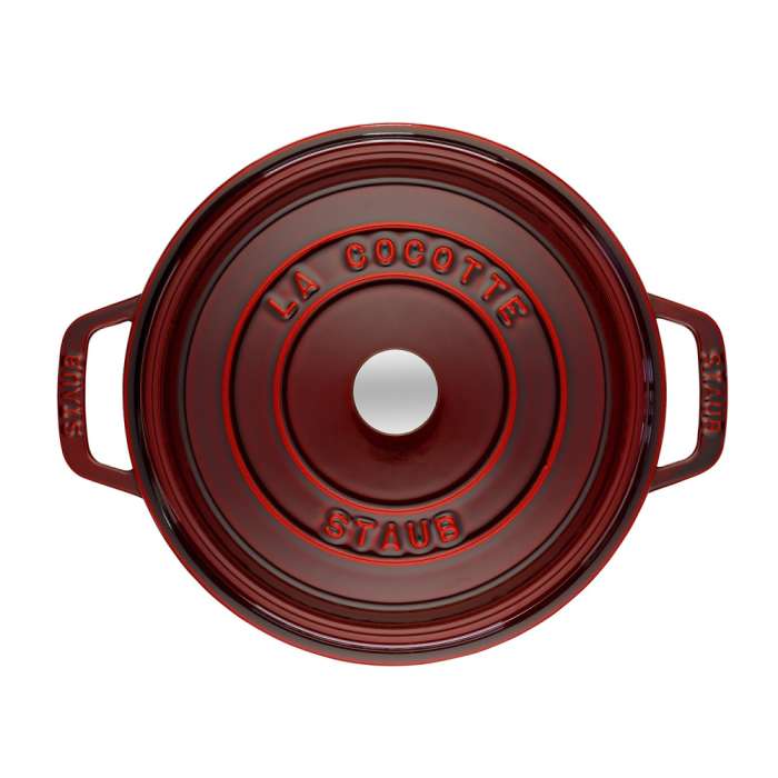 Кокот круглый, 22 см, 2,6 л, гранатовый STAUB 1102287
