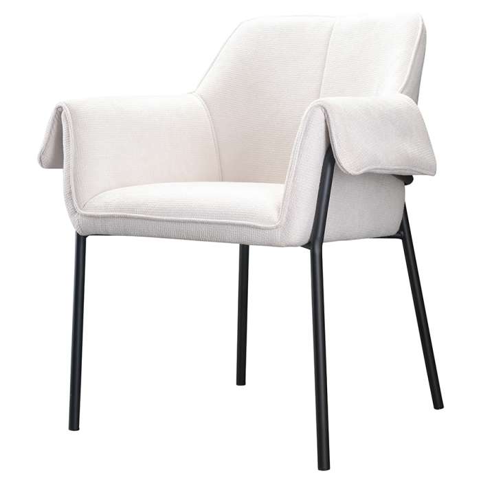 Стул aline, шенилл, молочный Bergenson Bjorn FH-ALN-ARMCH-PL-BG