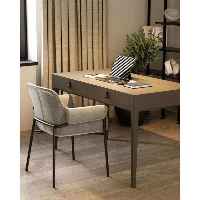 Стул aline, шенилл, молочный Bergenson Bjorn FH-ALN-ARMCH-PL-BG