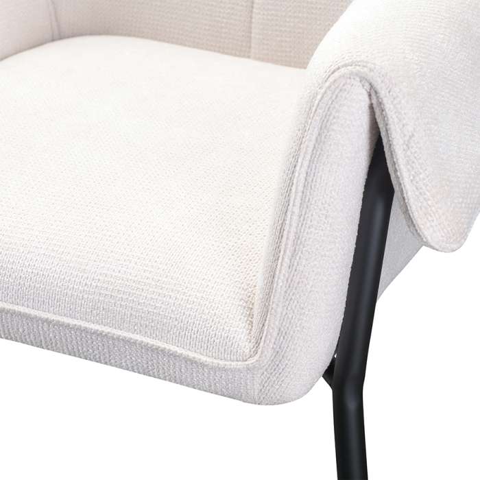 Стул aline, шенилл, молочный Bergenson Bjorn FH-ALN-ARMCH-PL-BG