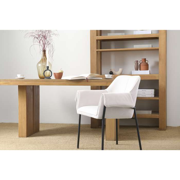 Стул aline, шенилл, молочный Bergenson Bjorn FH-ALN-ARMCH-PL-BG