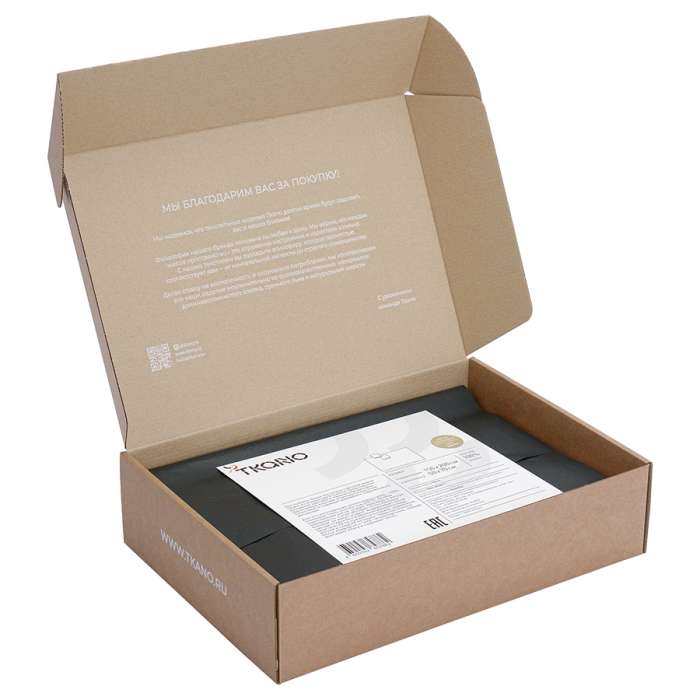 Комплект постельного белья из сатина светло-коричневого цвета из коллекции essential, 200х220 см Tkano TK22-DC0012