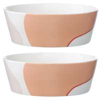 Набор из двух салатников бежевого цвета с авторским принтом из коллекции Freak Fruit, 16см TKANO TK22-TW_BW0004