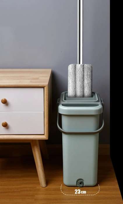 Швабра с отжимом и двухкамерным ведром на 20 литров BOOMJOY RB2075