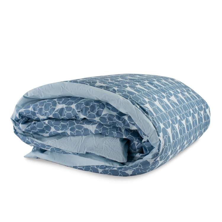 Пододеяльник двухсторонний из перкаля голубой с принтом Хвойное настроение russian north, 200х200 см Tkano TK18-DC0016