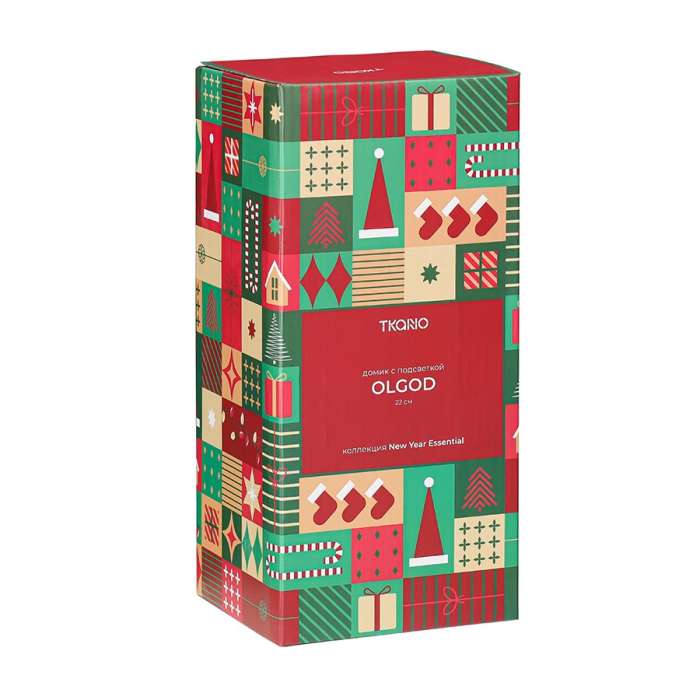 Домик с подсветкой olgod из коллекции new year essential, 22см Tkano TK25-NY_LH0006