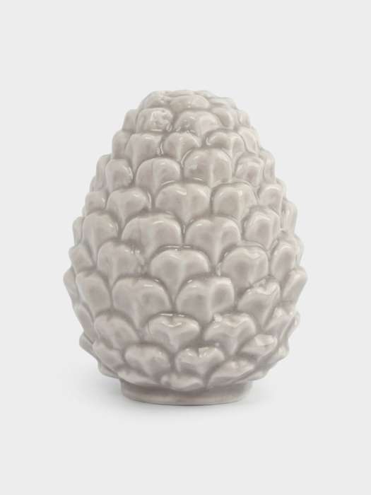 Емкость для соли или перца, 7 см, фарфор P, бежево-молочная, Шишка, Pinecone ANNA LAFARG ANLAF-XIA-220125-11