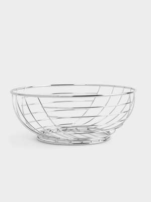 Корзина для фруктов, 27 см, металл, серебристая, Полосы, Spin ANNA LAFARG ANLAF-XIAO0-01