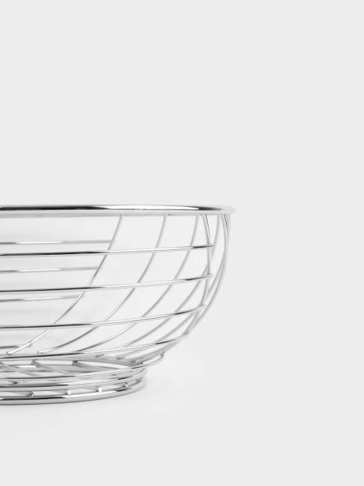 Корзина для фруктов, 27 см, металл, серебристая, Полосы, Spin ANNA LAFARG ANLAF-XIAO0-01