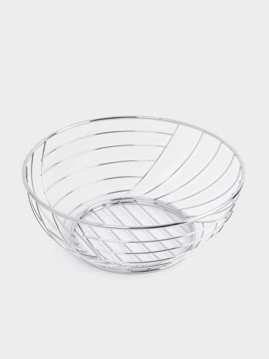 Корзина для фруктов, 27 см, металл, серебристая, Полосы, Spin ANNA LAFARG ANLAF-XIAO0-01