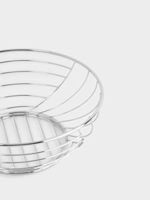 Корзина для фруктов, 27 см, металл, серебристая, Полосы, Spin ANNA LAFARG ANLAF-XIAO0-01