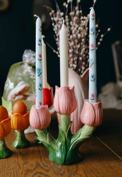 Подсвечник floret для трех свечей из коллекции blossom, 20 см Tkano TK26-DEC-CNH0003