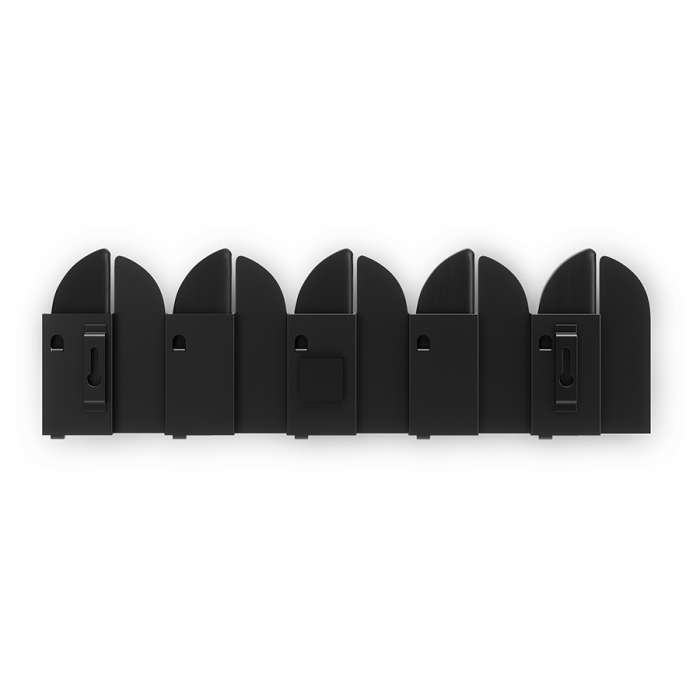 Вешалка настенная saloon, 5 крючков, черная UMBRA 1022942-040