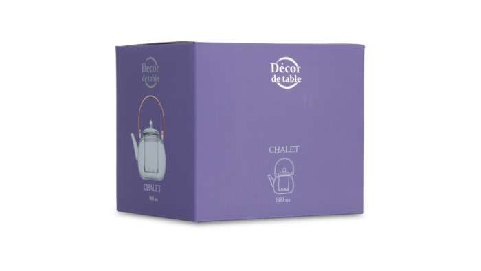 Чайник заварочный Home Chalet 800 мл, стекло DECOR DE TABLE DDT-CH-006