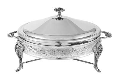 Блюдо с подогревом Британи, круглое с крышкой (мармит) REGENT RE-372873.1