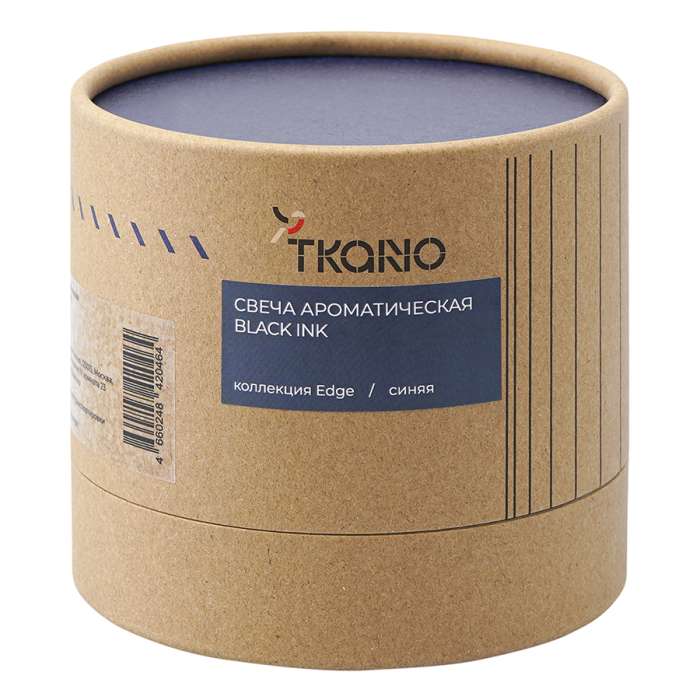 Свеча ароматическая с деревянным фитилём black ink из коллекции edge, синий, 60 ч Tkano TK23-ARO0043