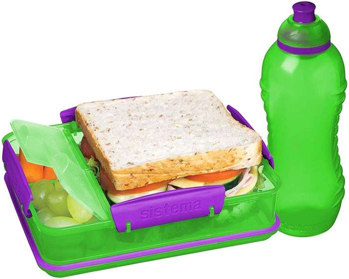Набор контейнер с разделителями 975мл и бутылка 330мл SISTEMA LUNCH 41575