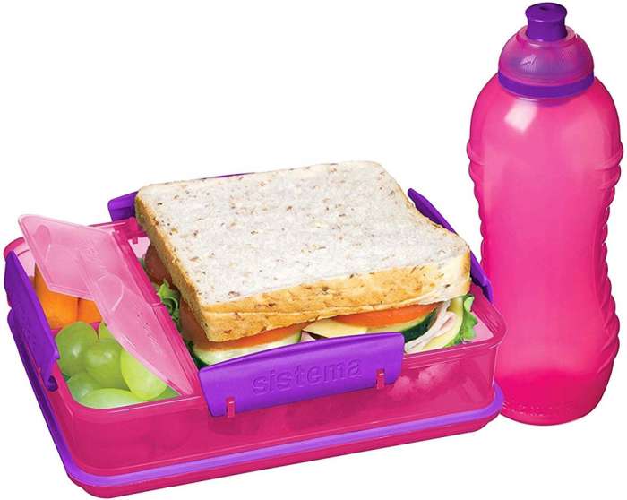 Набор контейнер с разделителями 975мл и бутылка 330мл SISTEMA LUNCH 41575