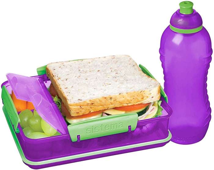 Набор контейнер с разделителями 975мл и бутылка 330мл SISTEMA LUNCH 41575