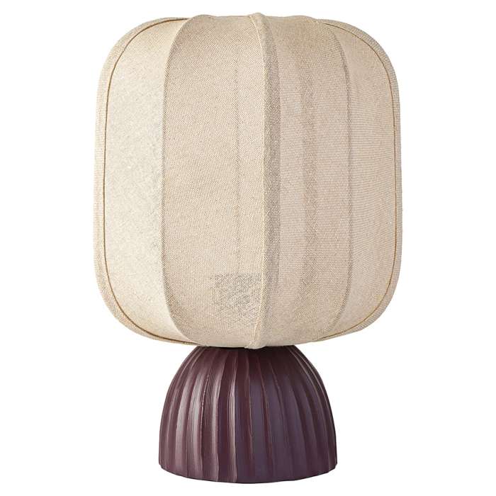 Лампа настольная texture rib, 27х39 см, вишневая/бежевая Bergenson Bjorn BB0000572