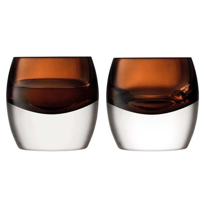 Набор низких стаканов whisky club, 230 мл, коричневый, 2 шт. LSA International G1532-08-866
