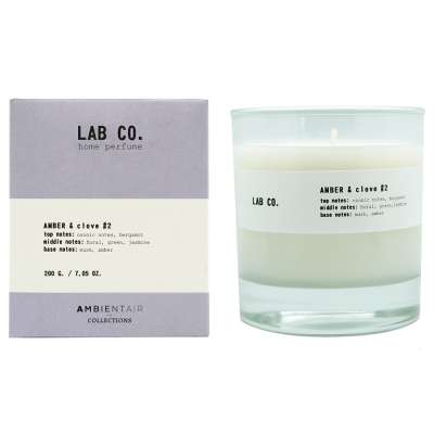 Свеча ароматическая lab co, amber&amp;clove, 40 ч Ambientair VV040GCLB