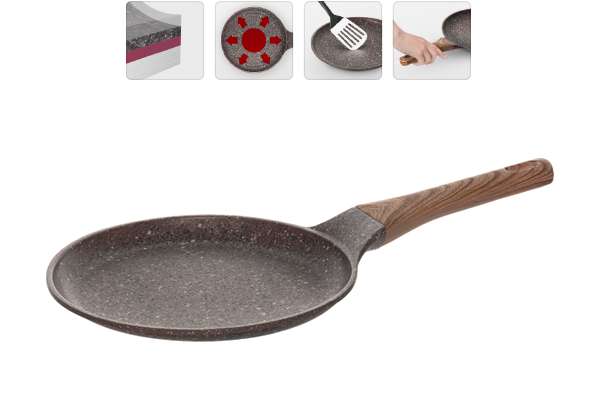 Сковорода блинная с антипригарным покрытием, 24 см, NADOBA GRETA  728621