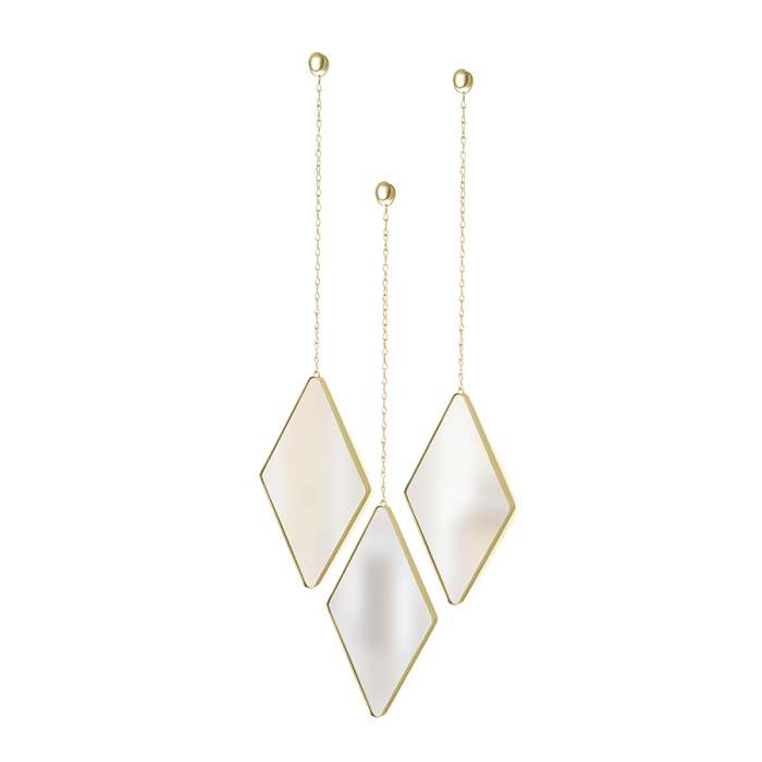 Набор зеркал dima, матовая латунь, 3 шт. UMBRA 358777-221