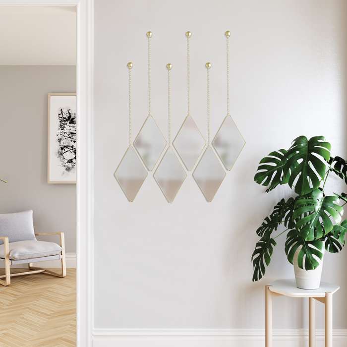 Набор зеркал dima, матовая латунь, 3 шт. UMBRA 358777-221