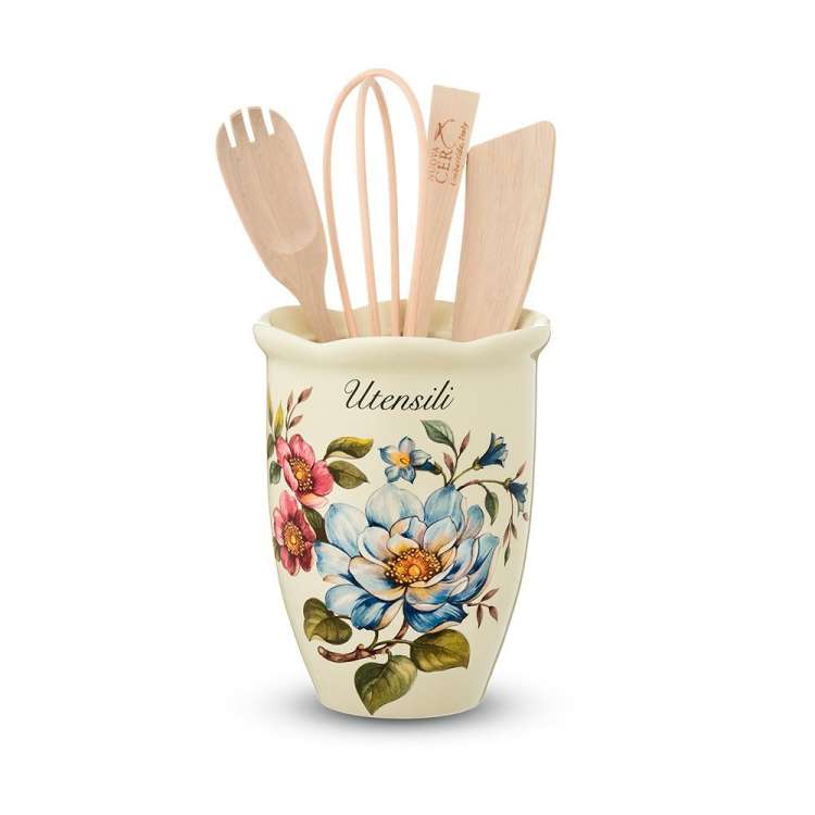 Nuova Cer Емкость для кухонных принадлежностей Petali di Primavera 15см Nuova Cer 7372-PDP