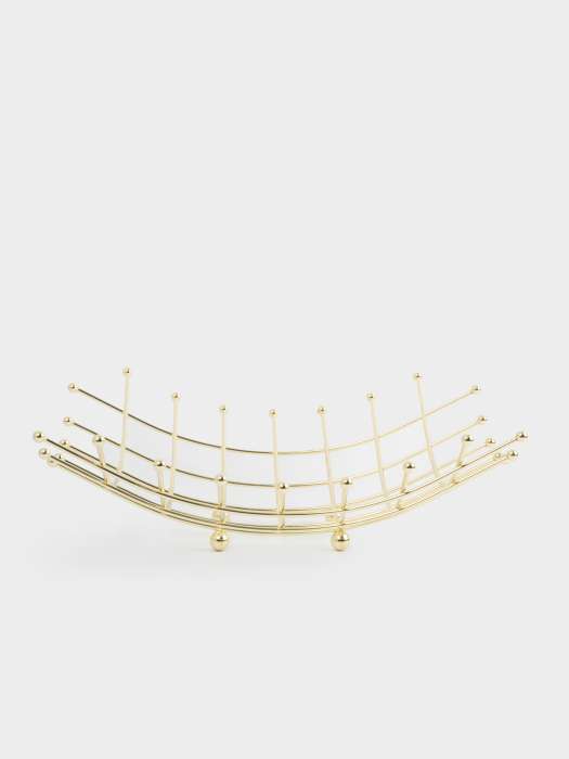 Корзина для фруктов, 28 см, металл, золотистая, Паутина, Spin ANNA LAFARG ANLAF-XIAO0-02