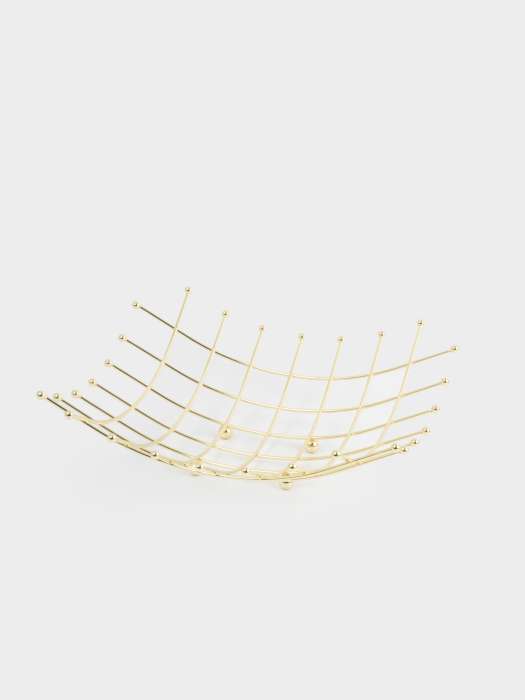 Корзина для фруктов, 28 см, металл, золотистая, Паутина, Spin ANNA LAFARG ANLAF-XIAO0-02