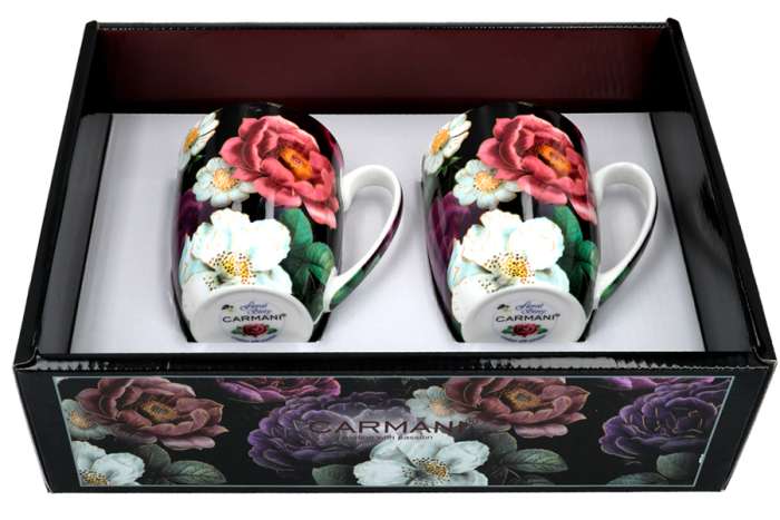 Набор кружек Розы, 0,38 л, 2 шт CARMANI CAR2-840-7000