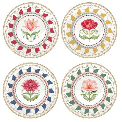 Набор десертных тарелок flowery, 19 см, 4 шт. Easy Life R0924#FLRY