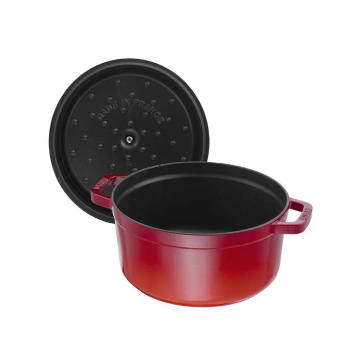 Кокот круглый, 26 см, 5,2 л, вишневый STAUB 1102606