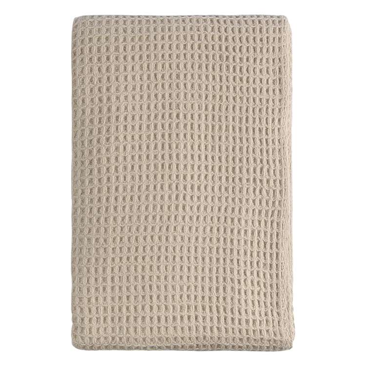 Плед из шерсти бежево-серого цвета из коллекции essential, 130х180 см Tkano TK23-TH0003