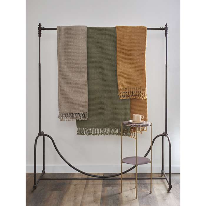 Плед из шерсти бежево-серого цвета из коллекции essential, 130х180 см Tkano TK23-TH0003