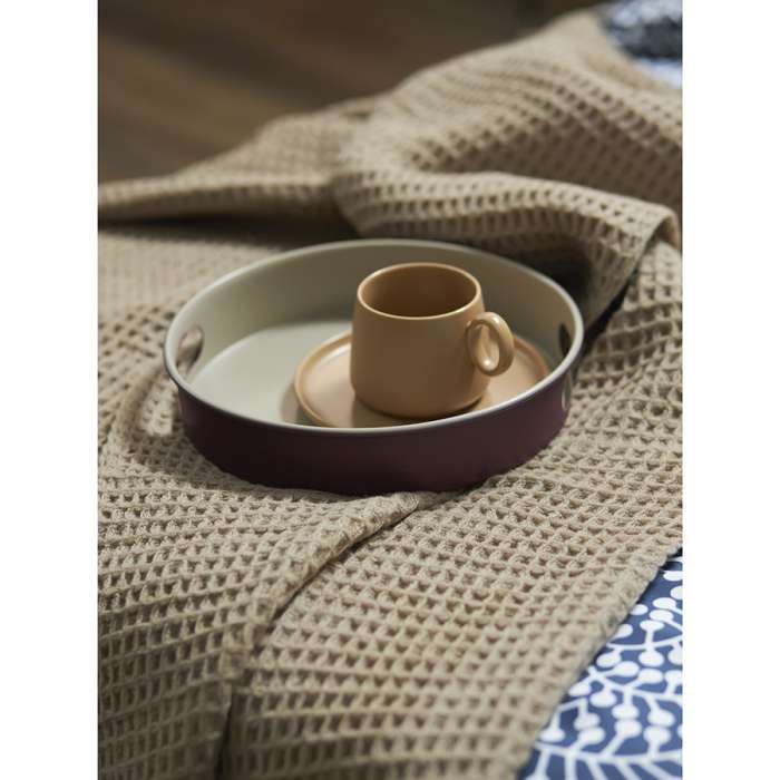 Плед из шерсти бежево-серого цвета из коллекции essential, 130х180 см Tkano TK23-TH0003