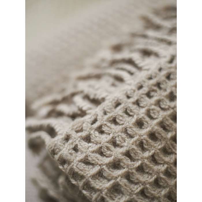 Плед из шерсти бежево-серого цвета из коллекции essential, 130х180 см Tkano TK23-TH0003