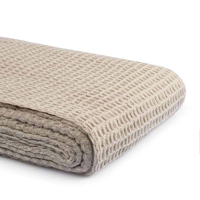 Плед из шерсти бежево-серого цвета из коллекции essential, 130х180 см Tkano TK23-TH0003
