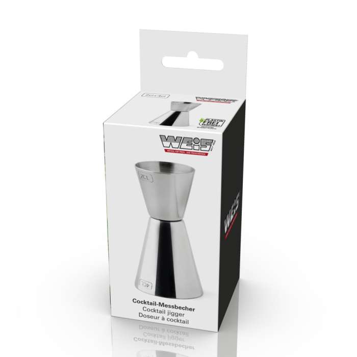 Джиггер с градуировкой Weis 40/20 мл, сталь нержавеющая W-16802