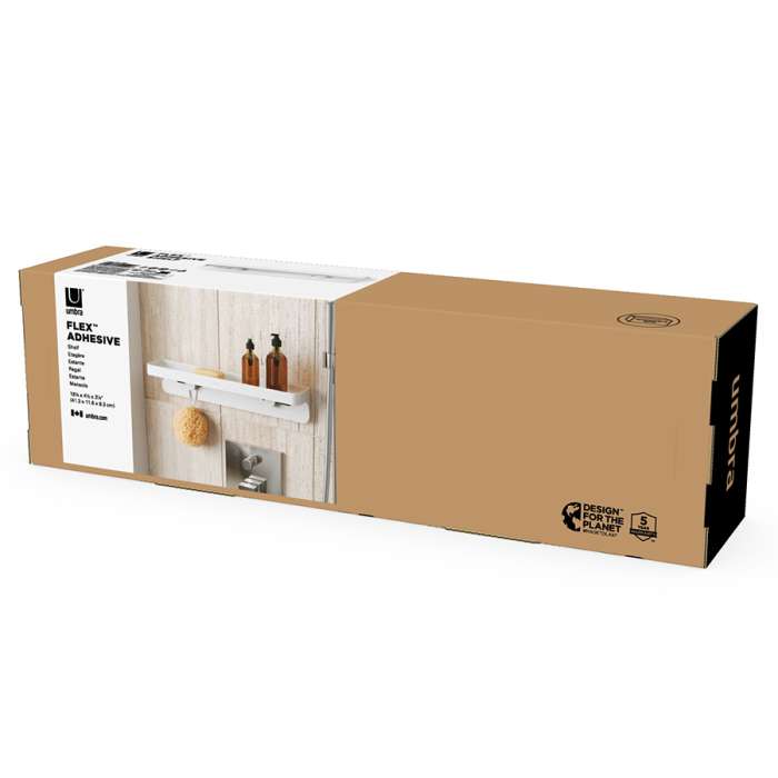 Полка для душа flex adhesive, белая UMBRA 1021296-660
