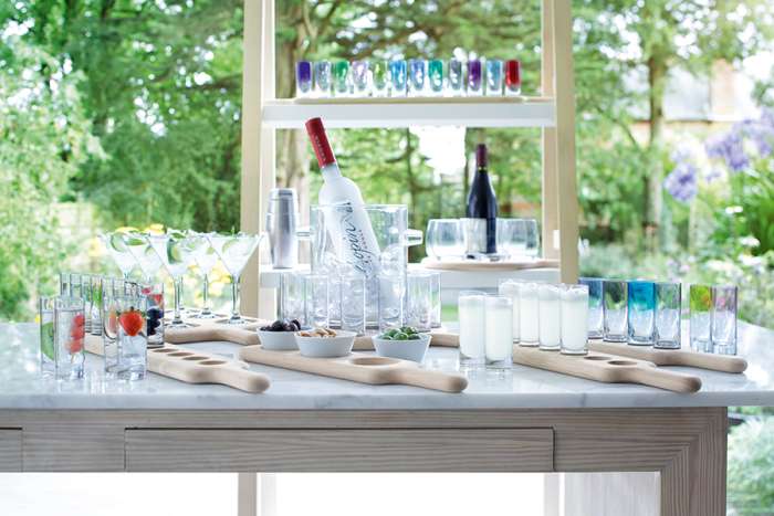 Набор стопок на деревянной подставке paddle, 40 см, 6 шт. LSA International G1049-03-301