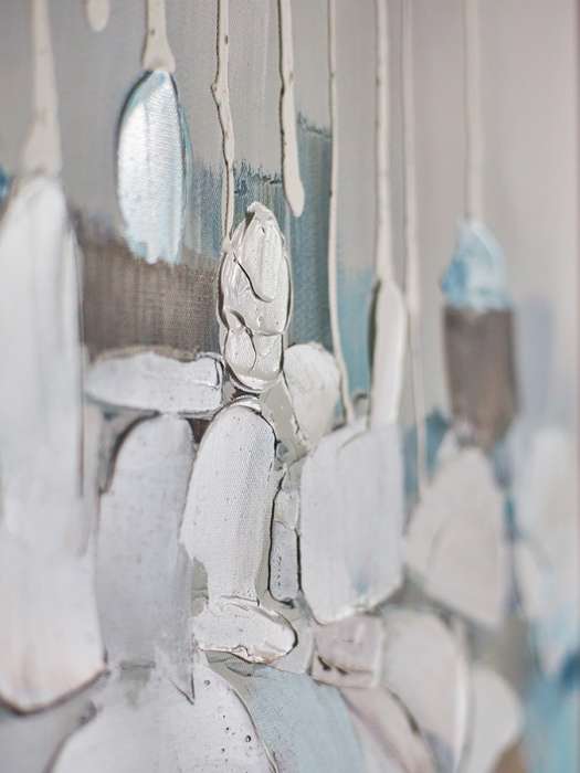 Панно декоративное fleur, 60х60 см, голубое Bergenson Bjorn BB0000965