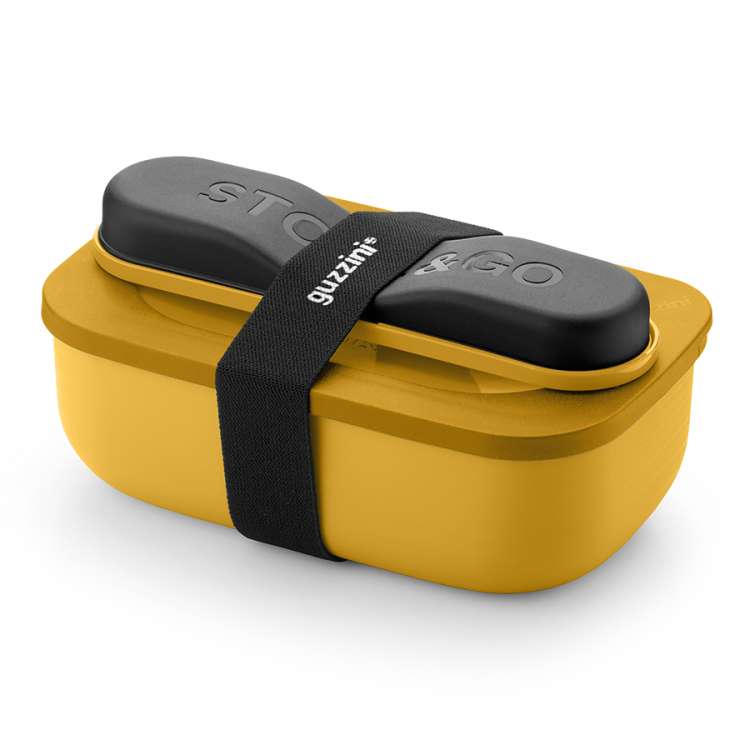 Набор из ланч-бокса и приборов store & go, желтый Guzzini 171102236
