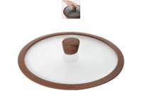 Стеклянная крышка с силиконовым ободом, 28 см, NADOBA GRETA 751311