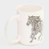 Кружка, 500 мл, фарфор N, белая, Лошадь, Wild ANNA LAFARG ANLAF1-M350-0506-B