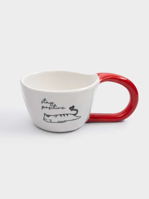 Кружка, 350 мл, фарфор N, бело-красная, Кот, Eccentric ANNA LAFARG ANLAF-KY2012