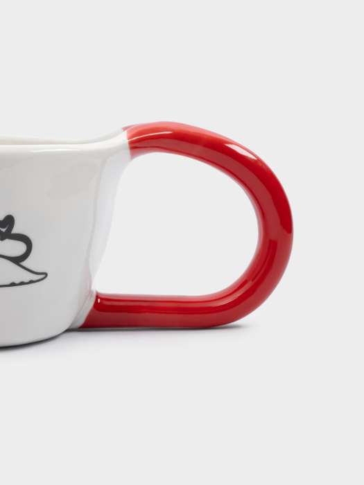 Кружка, 350 мл, фарфор N, бело-красная, Кот, Eccentric ANNA LAFARG ANLAF-KY2012