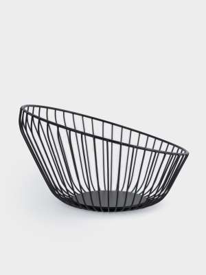 Корзина для фруктов, 25 см, металл, черная, Прутья, Spin ANNA LAFARG ANLAF-XIAO0-03